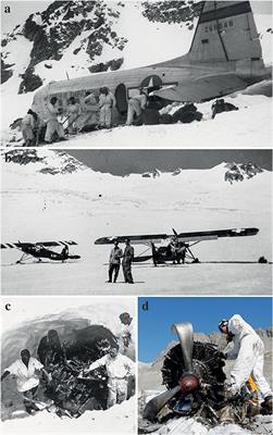 Modeling the Re-appearance of a Crashed Airplane on Gauligletscher, Switzerland